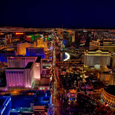 Las Vegas Strip at Night, Aerial View