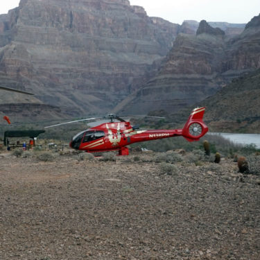Grand Canyon helicopter floor landing