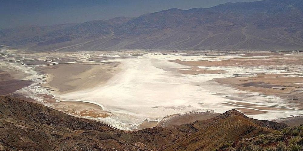 death valley salt pans view from dantes creek