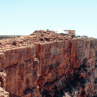 grand canyon west looking out to skywalk