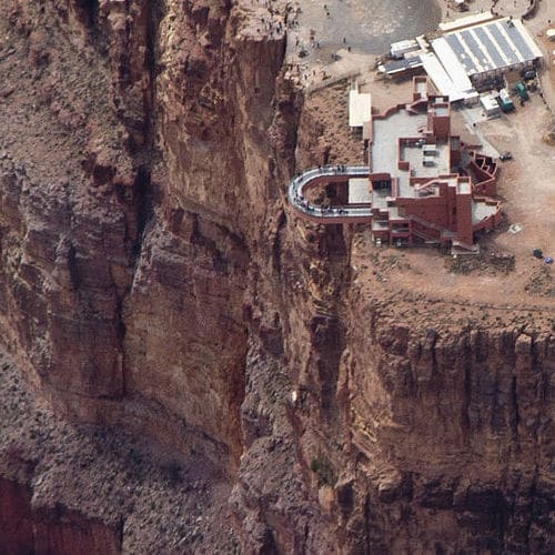 aerial view grand canyon skywalk