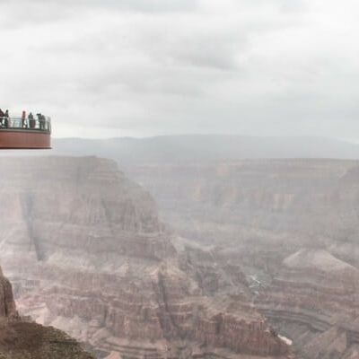 how did they build grand canyon skywalk west rim