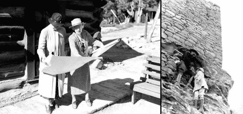 6 iconic grand canyon buildings designed mary colter hopi house hermit's rest bright angel lodge lookout studio desert view watch tower phantom ranch