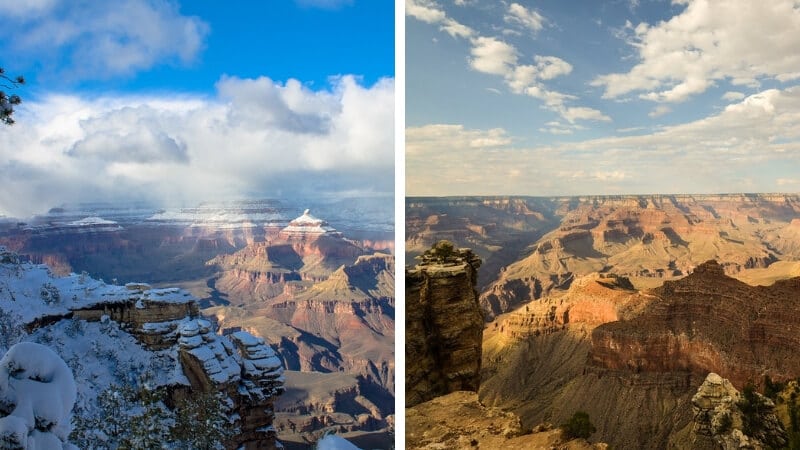 when is best time of year to visit grand canyon spring summer fall autumn winter